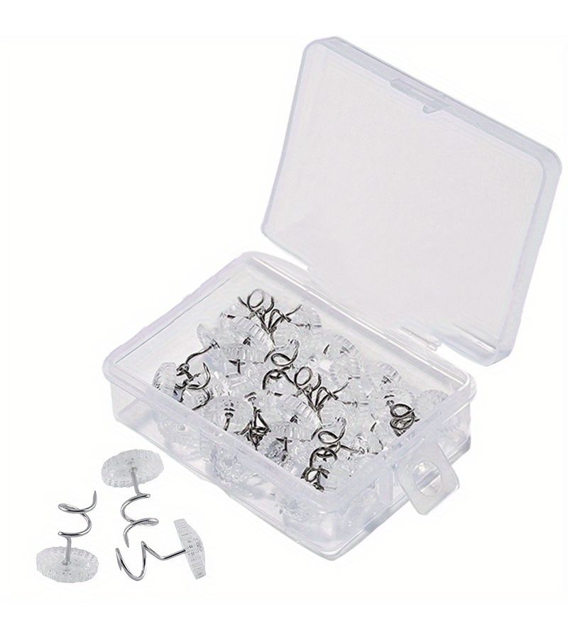 2 Boxes Invisible Cushion Holders Torsion Studs Prevent Slipping Secure Sheets Home Fabrics Discreet Plastic - Image 5