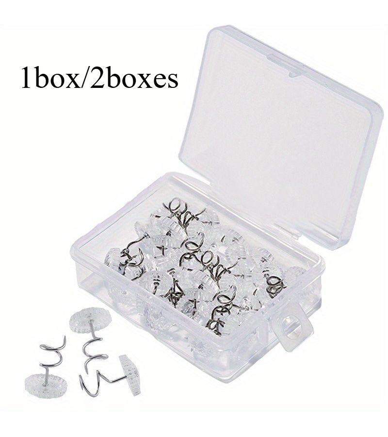 2 Boxes Invisible Cushion Holders Torsion Studs Prevent Slipping Secure Sheets Home Fabrics Discreet Plastic - Image 1