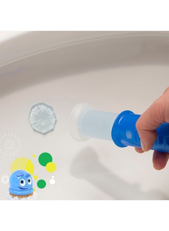 Scrubbing Bubbles Toilet Gel Stamps, Fresh Gel Toilet Cleaning Stamps, Helps Keep Toilet Clean and Helps Prevent Limescale & Toilet Rings, Rainshower Scent, 1 Dispenser with 6 Stamps - Image 5