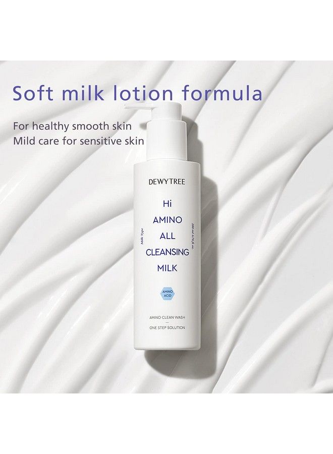 DewyTree Hi Amino All Cleansing Hypoallergenic Mild Cleansing Milk Lotion 200Ml(6.76 Fl.Oz) For Irritated Skin Infused With Amino Acids Moisturizing Facial Cleanser To Improve Skin Elasticity - Image 5