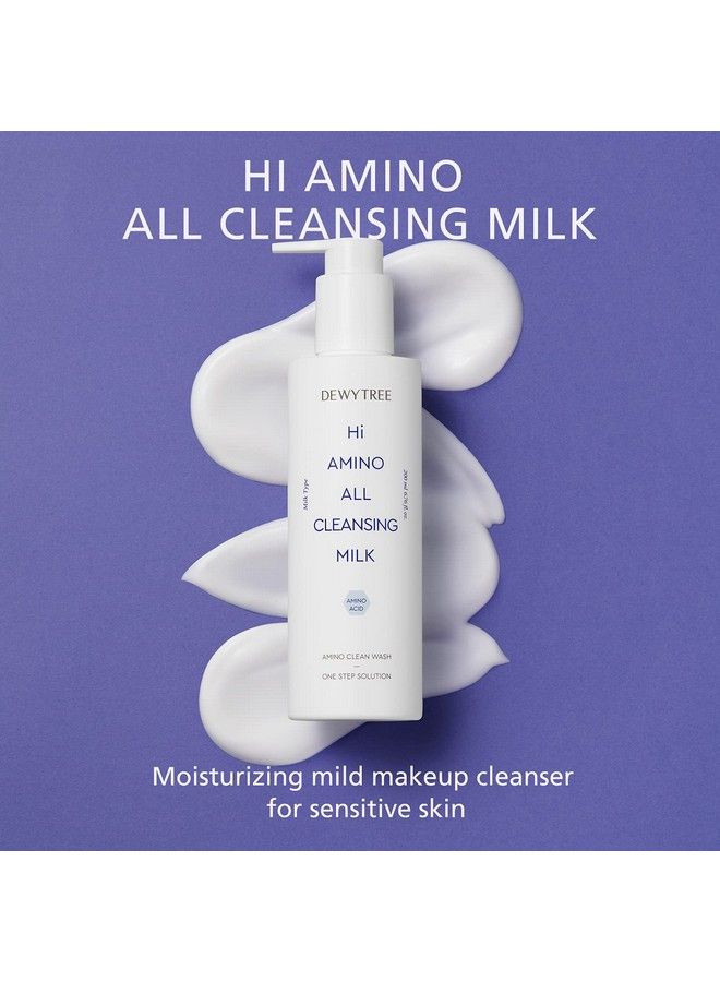 DewyTree Hi Amino All Cleansing Hypoallergenic Mild Cleansing Milk Lotion 200Ml(6.76 Fl.Oz) For Irritated Skin Infused With Amino Acids Moisturizing Facial Cleanser To Improve Skin Elasticity - Image 3
