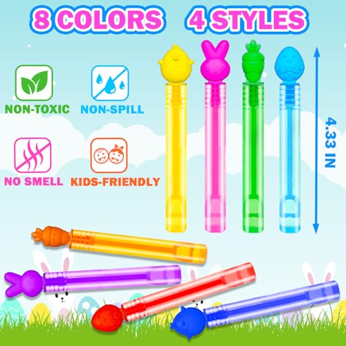Leetous 200 Pack Easter Classroom Gifts Prize for Kids Bulk Mini Bubble Easter Basket Goody Bags Stuffers Fillers for Toddler Non Candy Party Favor Supplies for Boys Girls Small Bunny Egg Toys Treat Stuff - Image 5