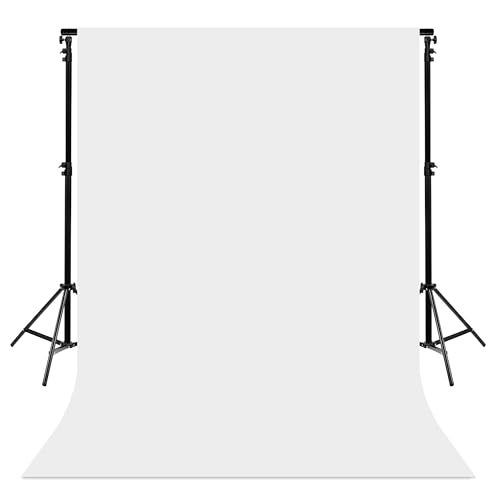 Prism 8x14 FT Brushed Organic Cotton Photo Backdrop, White Screen Cloth Photography Back Drop Curtain for Picture or - Image 2