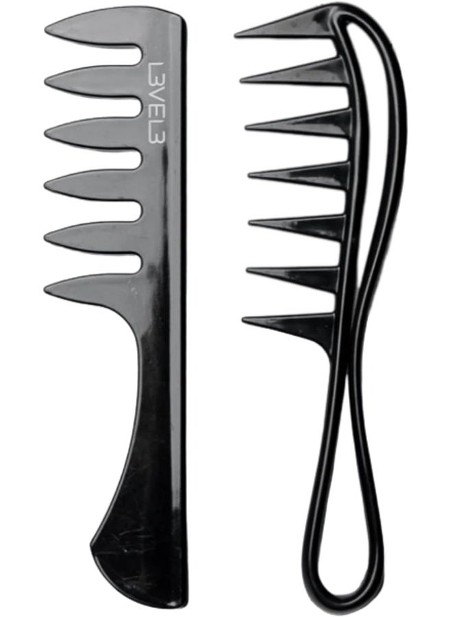 L3 Level 3 Styling Comb Set - Professional Salon Look - Lightweight and Ergonomic - Comfortable and Glides Easily - Level Three - 2pc - Image 2