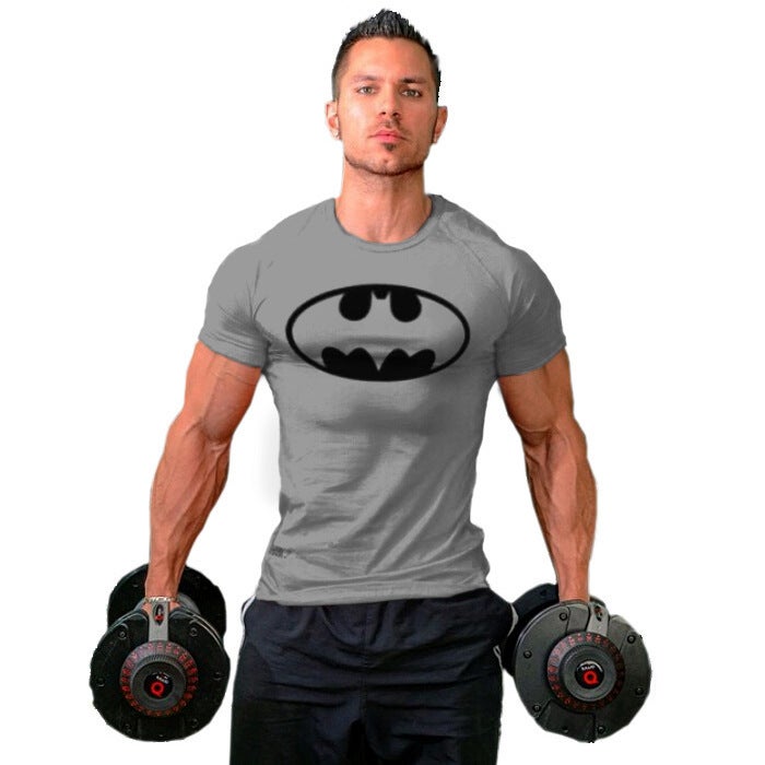 Cross-border summer men's Batman fitness sports T-shirt manufacturer - Image 1