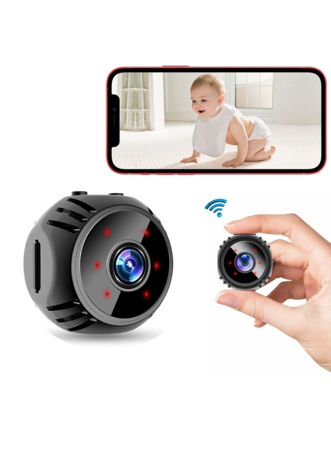 1080P Mini WiFi HD Camera,  Wide Angle Magnetic Portable Small Nanny Cam with Infrared Night Vision & Motion Detection, Covert  Camera for Home,Office,Indoor,Outdoor , Baby, Car Surveillance - Image 1