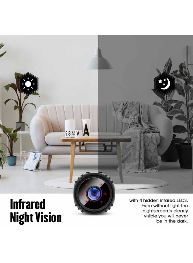 1080P Mini WiFi HD Camera,  Wide Angle Magnetic Portable Small Nanny Cam with Infrared Night Vision & Motion Detection, Covert  Camera for Home,Office,Indoor,Outdoor , Baby, Car Surveillance - Image 2
