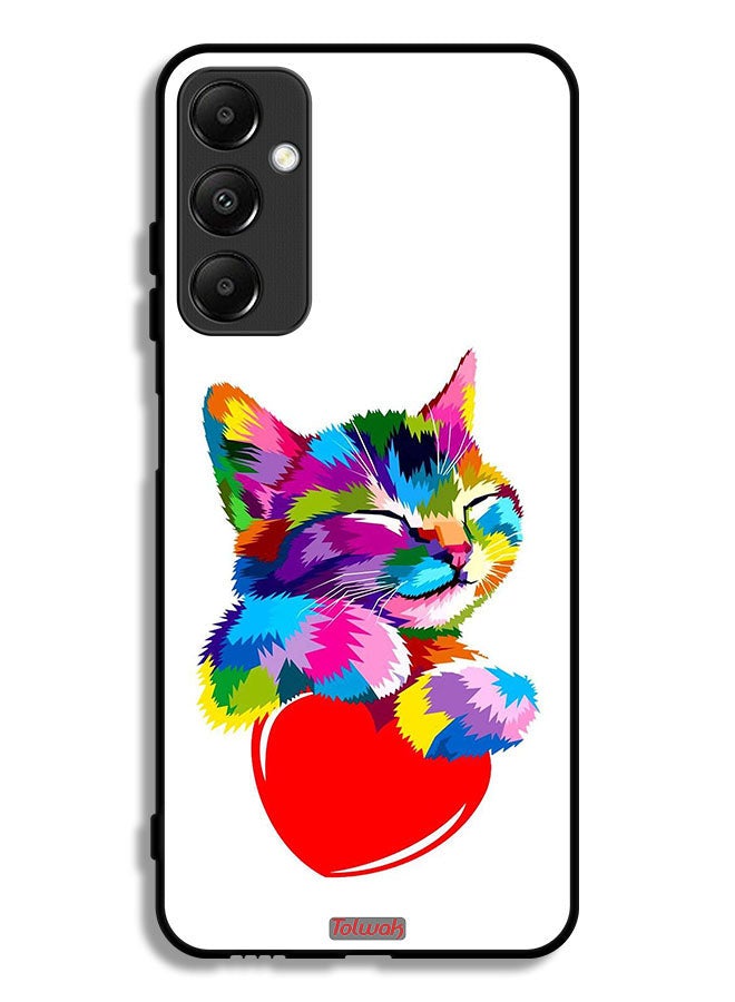 Tolwak Samsung Galaxy A05s Protective Case Cover Colourful Kitten - Image 1
