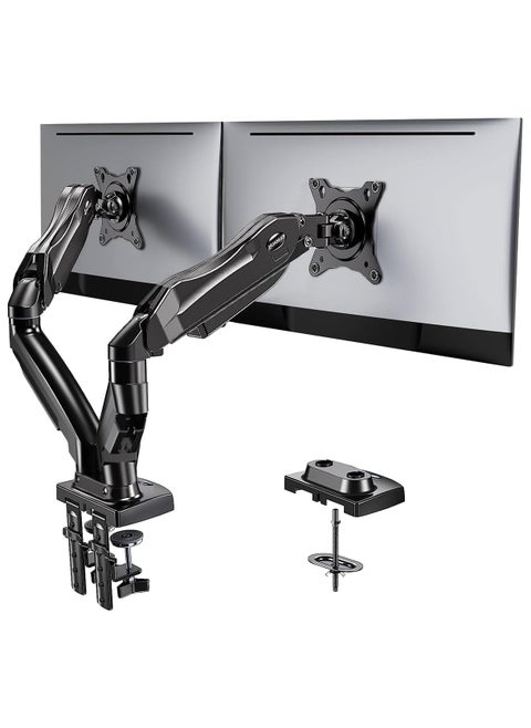 Monitor Stand - Full Adjustable Monitor Desk Mount Swivel Vesa Bracket with C Clamp, Grommet Mounting Base for 13 to 32 Inch Computer Screens