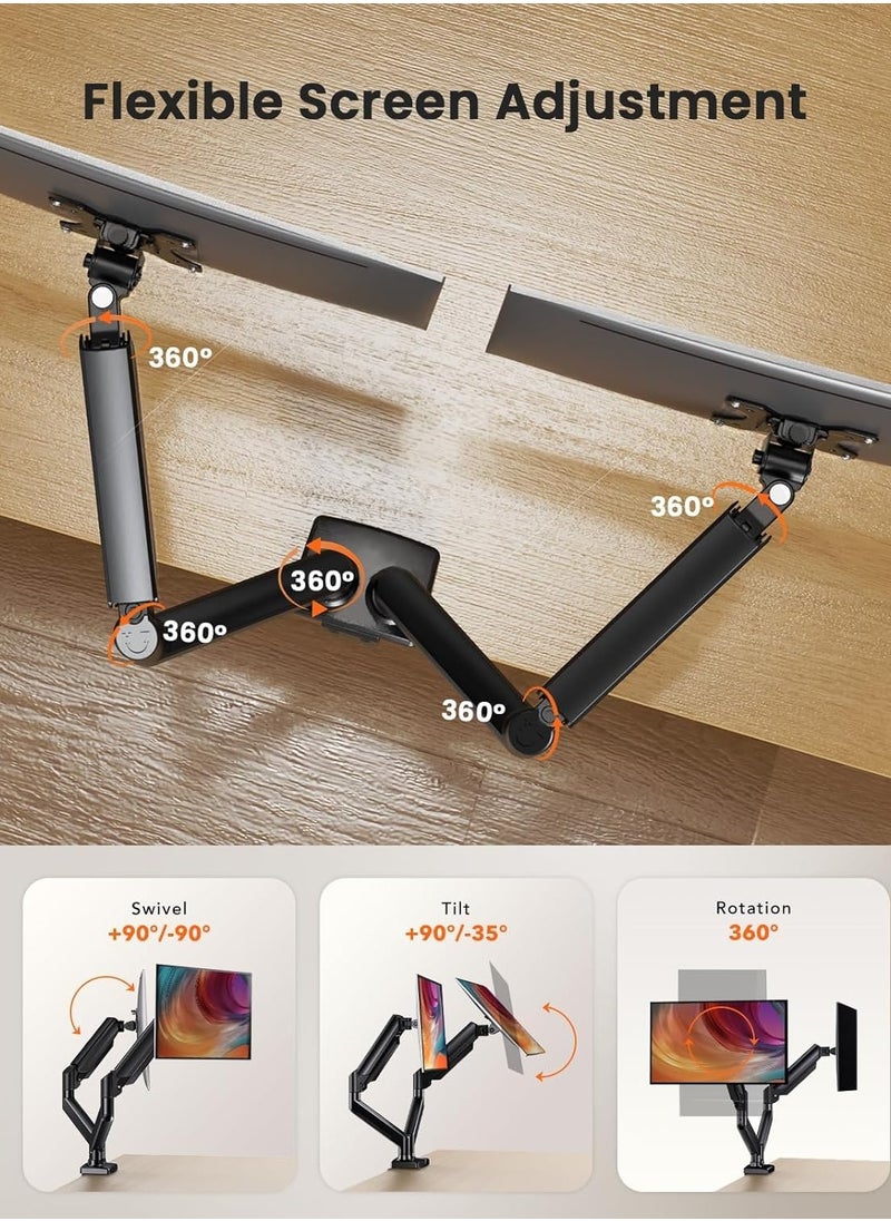 Generic Monitor Stand - Full Adjustable Monitor Desk Mount Swivel Vesa Bracket with C Clamp, Grommet Mounting Base for 13 to 32 Inch Computer Screens  - Image 4