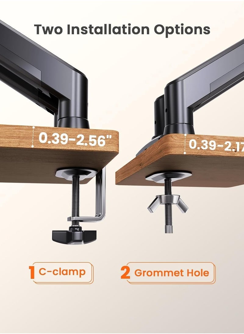 Generic Monitor Stand - Full Adjustable Monitor Desk Mount Swivel Vesa Bracket with C Clamp, Grommet Mounting Base for 13 to 32 Inch Computer Screens  - Image 5