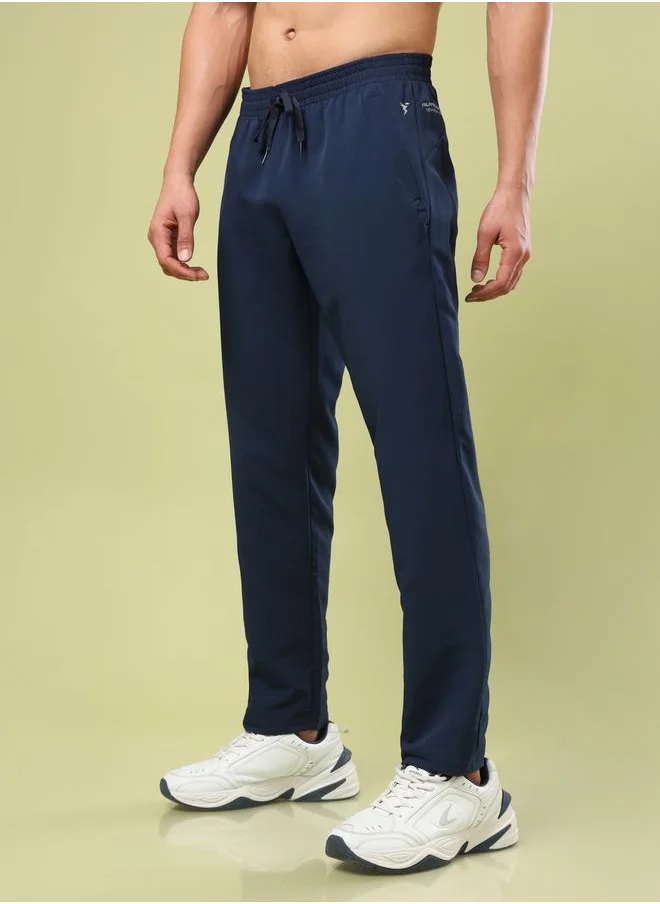 تكنوسبورت Technosport Solid Elasticated Trackpants with Pockets