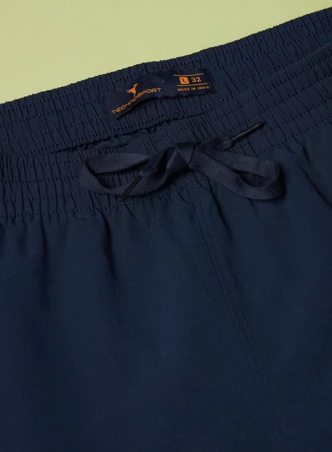Technosport Technosport Solid Elasticated Trackpants with Pockets