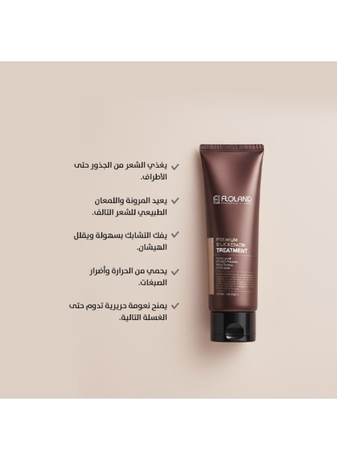 Floland Premium Silk Keratin Treatment 120ml | Instant Hair Smoothing | Repairs & Nourishes Damaged Strands | K-Beauty - Image 4