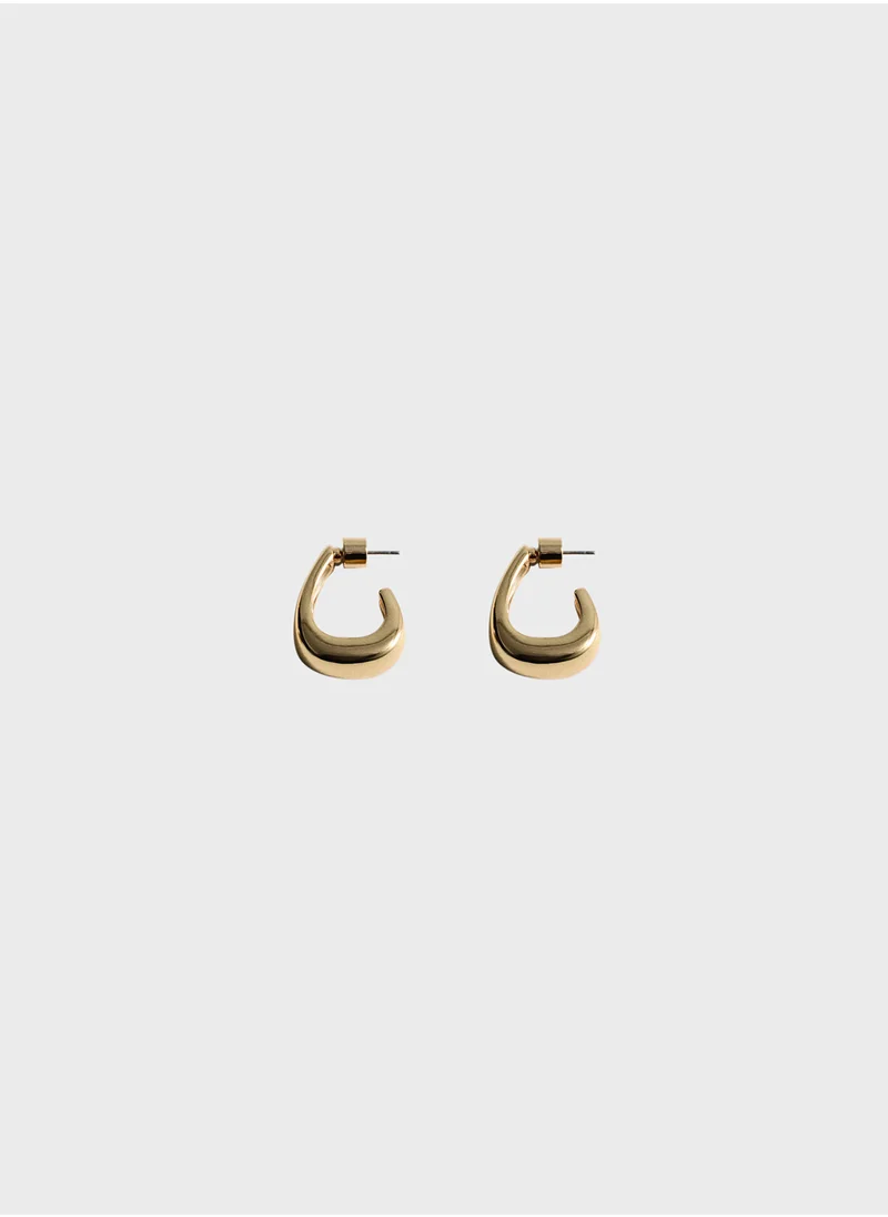 مانجو Oval Hoop Earrings