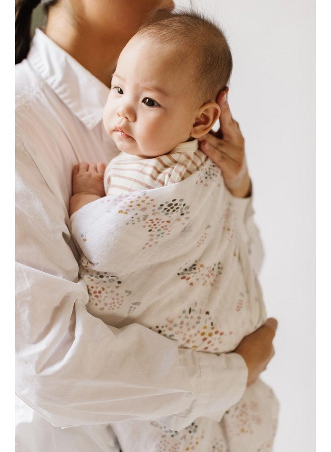 PEHR Muslin Cotton Swaddle, Flower Patch | Organic Baby Blanket | Ultra-Soft & Versatile | 47” x 47” - Image 4