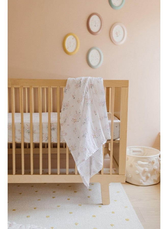 PEHR Muslin Cotton Swaddle, Flower Patch | Organic Baby Blanket | Ultra-Soft & Versatile | 47” x 47” - Image 3