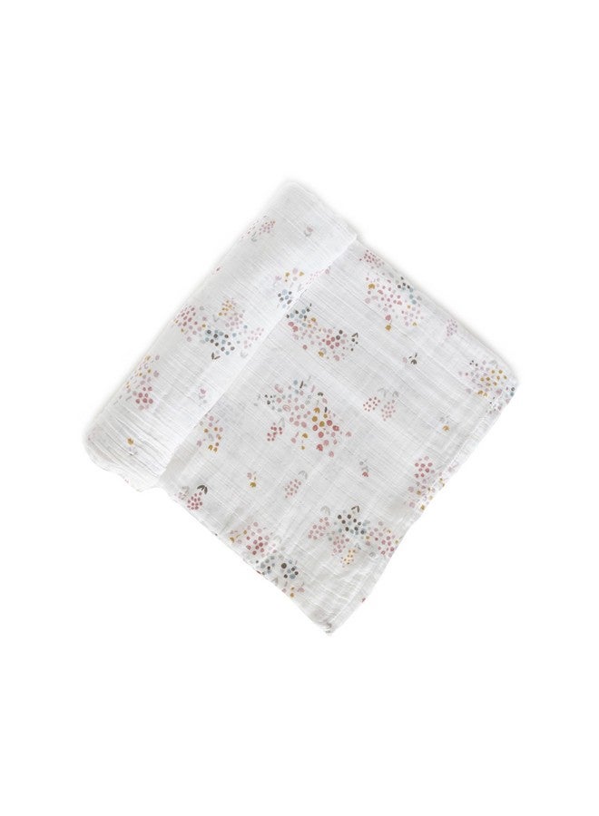 PEHR Muslin Cotton Swaddle, Flower Patch | Organic Baby Blanket | Ultra-Soft & Versatile | 47” x 47” - Image 1