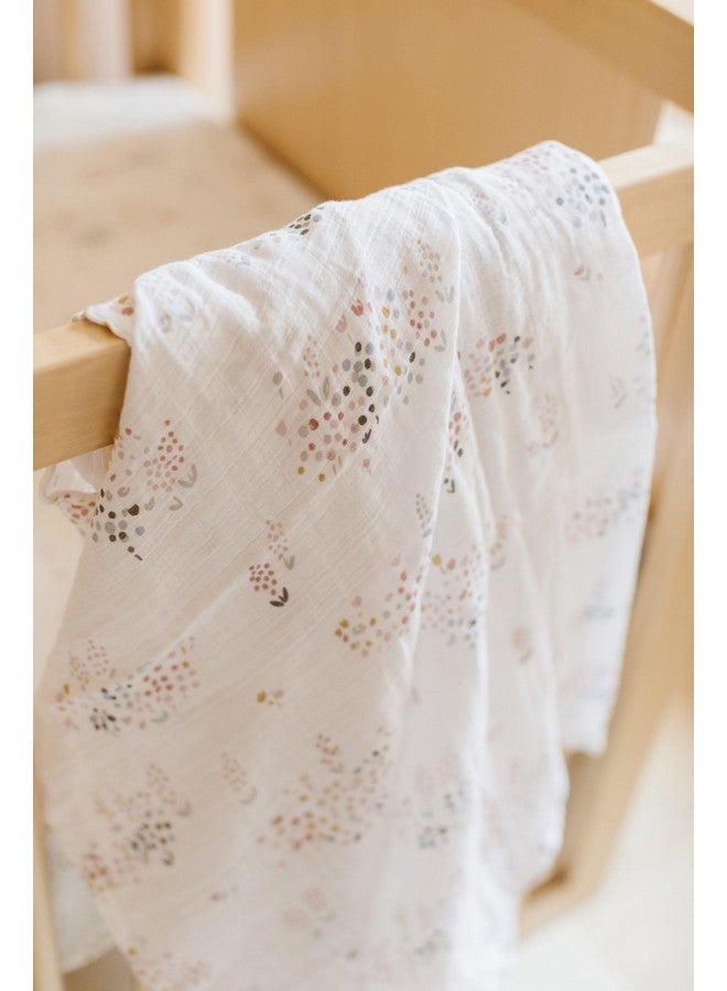 PEHR Muslin Cotton Swaddle, Flower Patch | Organic Baby Blanket | Ultra-Soft & Versatile | 47” x 47” - Image 2