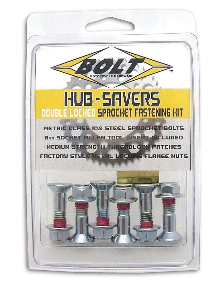Bolt Motorcycle Hardware (2008-HS.S) Silver Hub-Savers Sprocket Fastener - Image 1