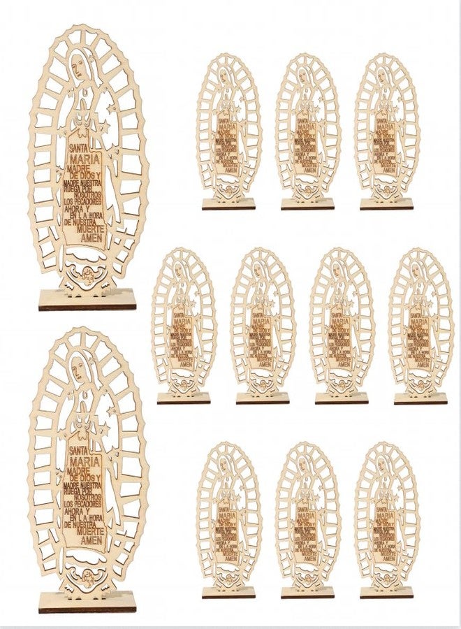 BigPig 12 Pcs Wooden Baptism Centerpieces for Table,Centros De Mesa Para Bautizo Bodas Decorations,Mi Primera Comunión Decoraciones,Baptism Decorations for Girls,Bautizo Recuerdos De Bautizo Para Niño Niña - Image 1