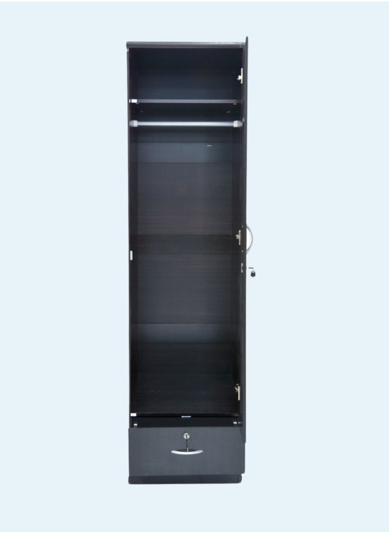 KARNAK Karnak Best 1 Door Wooden Wardrobe Cabinet Cupboard Engineered Wood Perfect Modern Stylish Heavy Duty Color Wenge 611-P  - Image 2