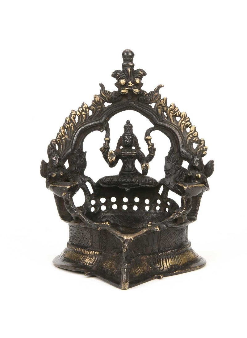 Indian-Shelf IndianShelf Handmade Premium Quality Engraved Religious Pital Diya for Ceremonies God Idols Deepak Awards Pooja Unique Brass Oil Lamps Decorative 1676 Cm 