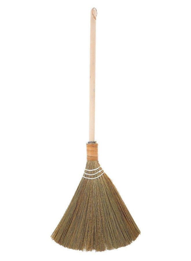BESTYASH Handmade Soft Straw Broom with Removable Design for Indoor Dust Cleaning Natural Woven Broom for Living Room Bedroom and Kitchen Sweeping - Image 1
