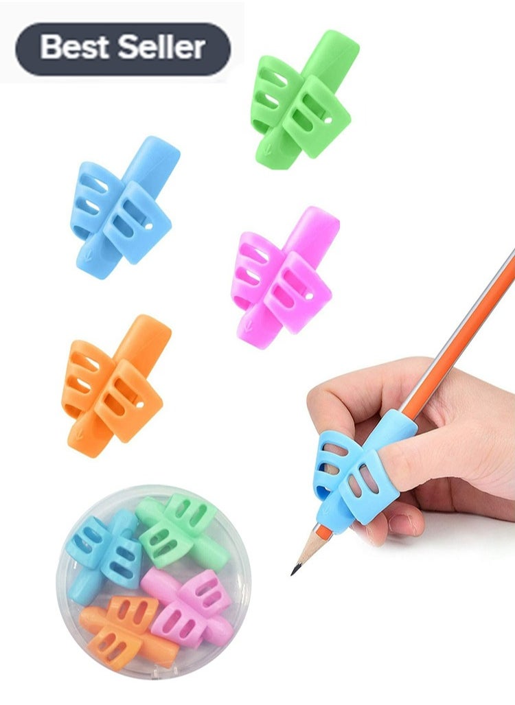 Meiyilan - Pencils Grips 4 Pcs for Kids Handwriting Posture Correction Training Writing AIDS for Kids toddler Preschoolers Students Children Special Needs - Image 1