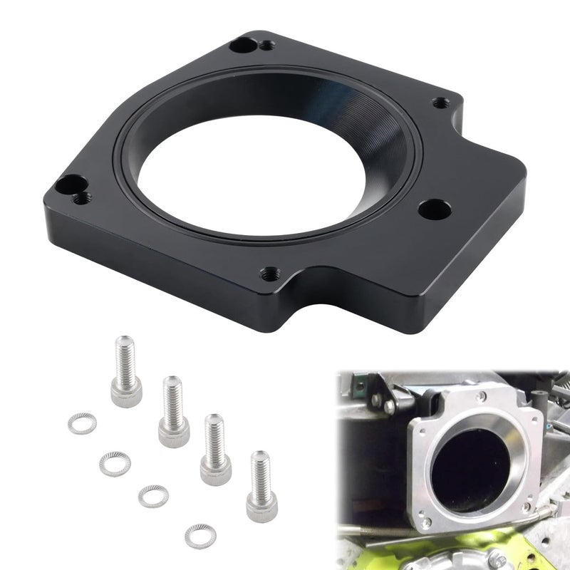 BAGARAATAN 92mm LS Throttle Body Adapter Compatible WithLS1 3 Bolt Intake Manifold to LS3 4 Bolt Throttle Body DBC LM7 LR4 LQ4 LS6 L59 LQ9 LM4 L33 LSX 48L 53L 57L 60L Replacement for 551513