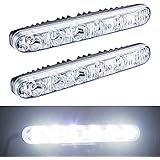 YIJINSHENG YIJINSHENG Auto 2PCS Fit 6 LED High Power LED Daytime Running Lights Driving Lamp Universal Fit LED Car Fog Light  - Image 1