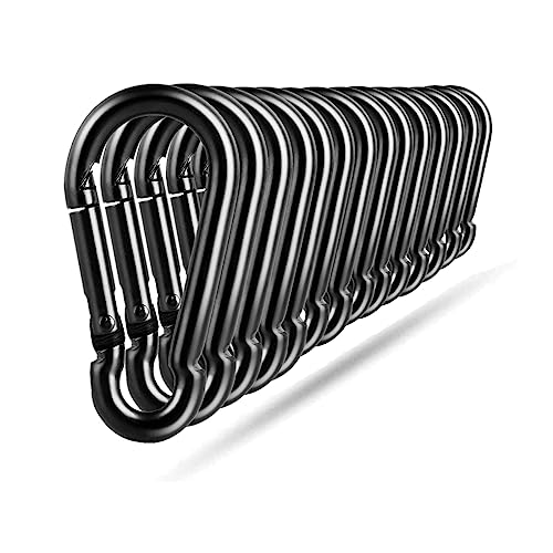 DELSWIN 14 PCS Carabiner Clip Spring Snap Hooks - M8 3.15 Inch Heavy Duty Snap Hook Quick Link for Swing Hammock Camping Fishing Hiking, 500 lbs Capacity - Image 1