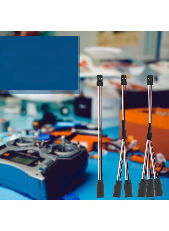 Jst Connector 9 PCS Y Connector 3 Pin Plug Splitters Servo Extension Male to Female Rc Servo Extension Cord Wire Cable Compatible with Jst Rc Jr Futaba Rc Car or Airplanes Mixed Style - Image 3