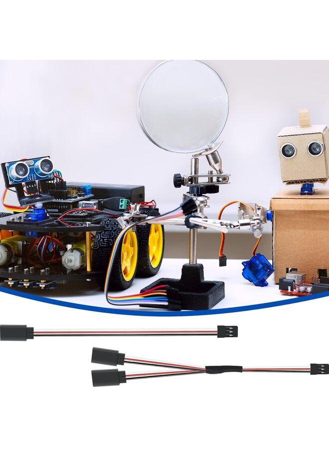 Jst Connector 9 PCS Y Connector 3 Pin Plug Splitters Servo Extension Male to Female Rc Servo Extension Cord Wire Cable Compatible with Jst Rc Jr Futaba Rc Car or Airplanes Mixed Style - Image 4