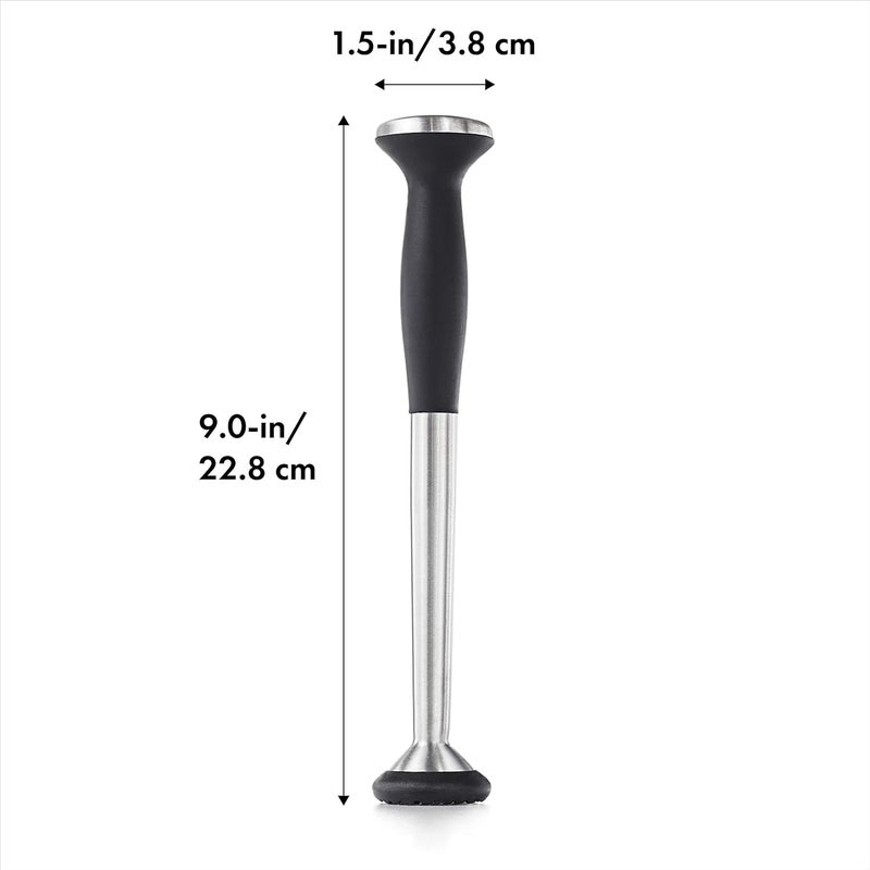 OXO SteeL 9-Inch Muddler with Non-Scratch Nylon Head and Soft Non-Slip Grip - Image 3