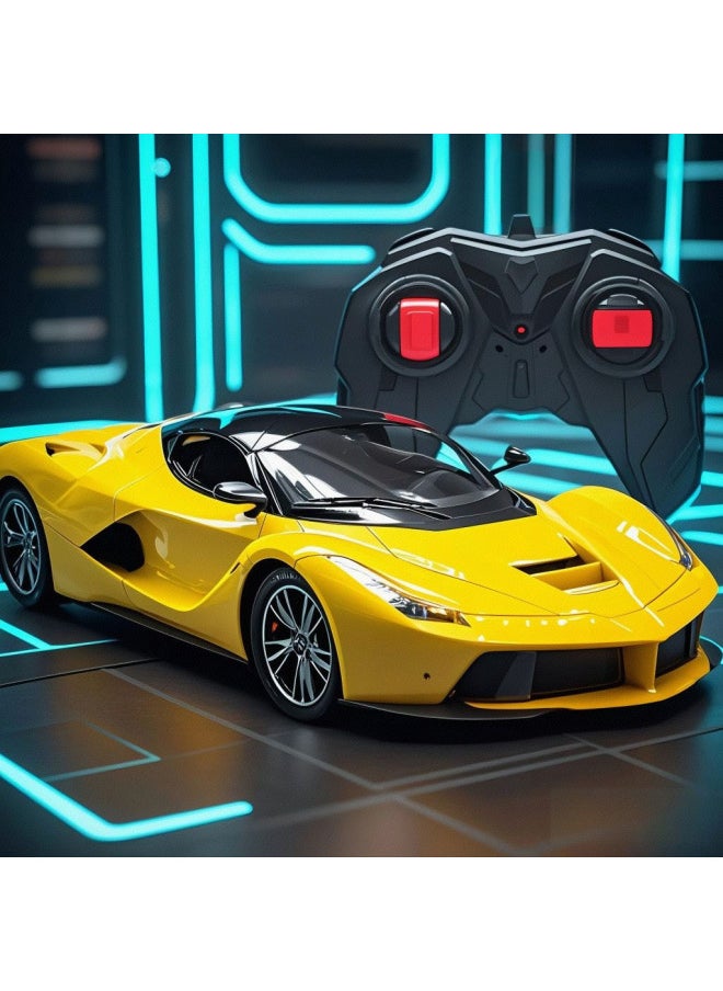 Super Large 1:12 Charging 2.4G Remote Control Car Simulation Car Model High-speed Drift Racing Children's Toy Car-Color:34cm Ferrari Red Rechargeable Version  2.4g-Scale:1:12