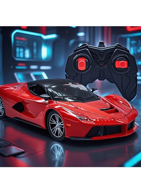 Super Large 1:12 Charging 2.4G Remote Control Car Simulation Car Model High-speed Drift Racing Children's Toy Car-Color:34cm Ferrari Red Rechargeable Version  2.4g-Scale:1:12
