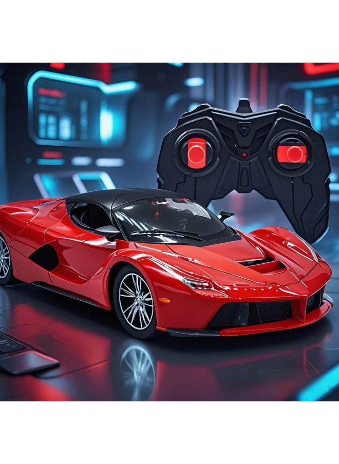 Super Large 1:12 Charging 2.4G Remote Control Car Simulation Car Model High-speed Drift Racing Children's Toy Car-Color:34cm Ferrari Red Rechargeable Version  2.4g-Scale:1:12