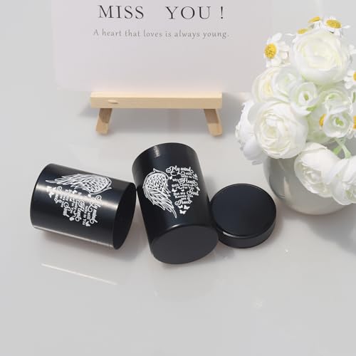 BRUKUSUR 3 Inches Small Urns for Human Ashes Set of 8 Mini Urns for Sharing Small Keepsake Urns Memorial Ashes HolderWing - Image 3