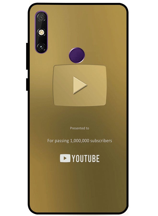 EYE CATCH Protective Case Cover For Huawei Enjoy 20E Gold Youtube Plate Multicolor  - Image 1