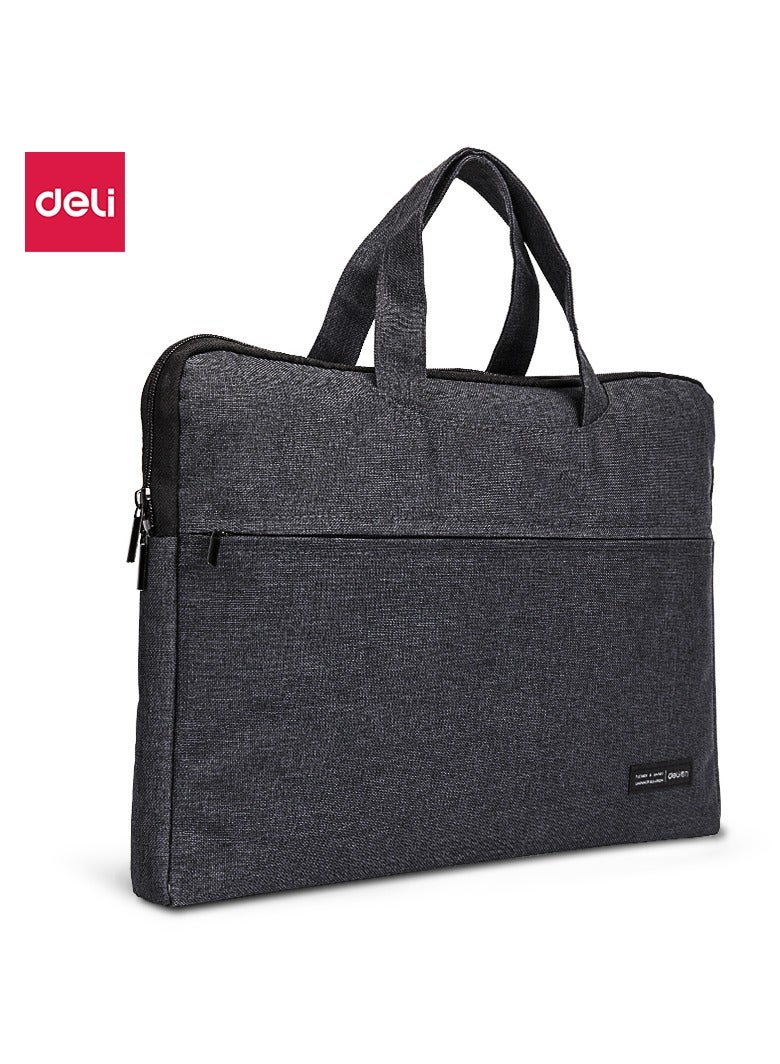 Deli Deli 5590-BK Office Briefcase 400×290×35mm, BLACK – Ideal for Work & Travel - Image 1