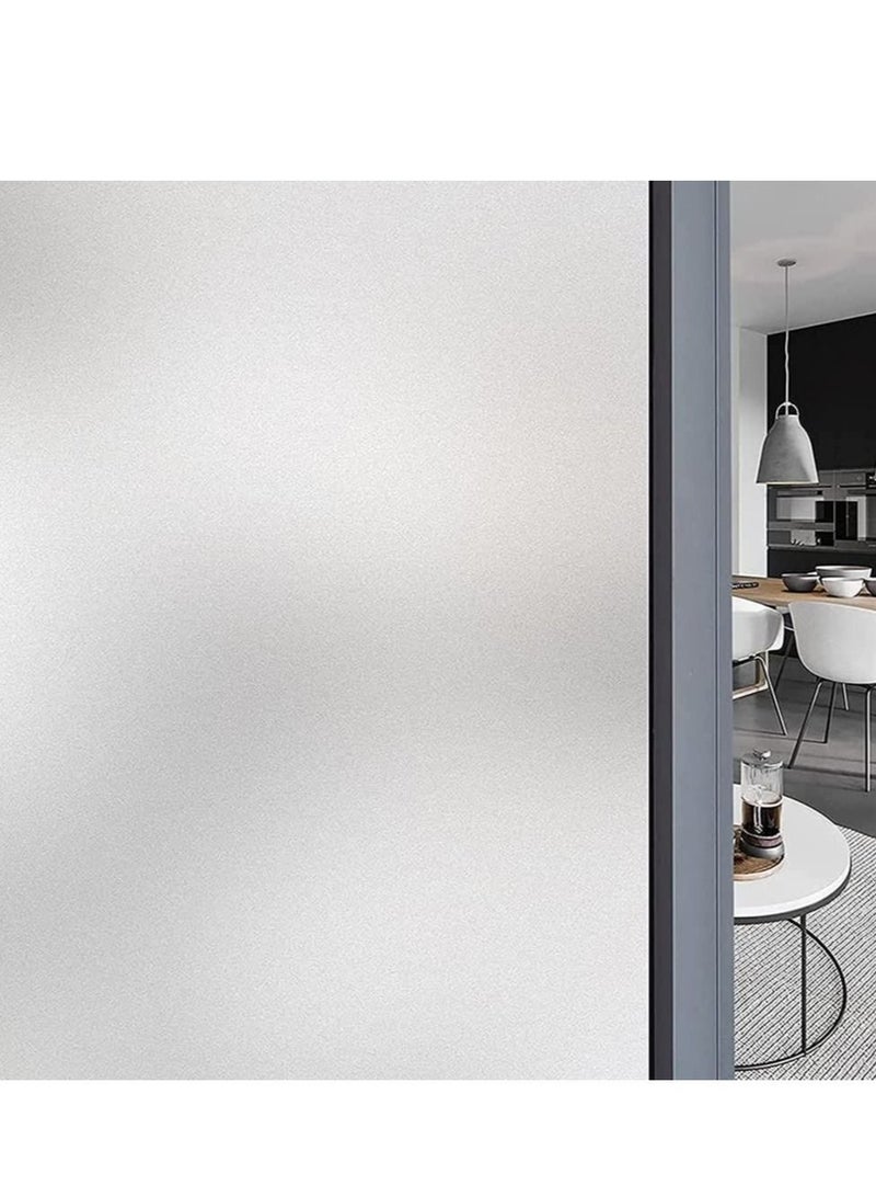 Captaintech Frosted Window Film Privacy, Frosted Non Adhesive Window Stickers, Anti UV Opaque Removable Static Cling Glass Coverings for Home Kitchen Bathroom Office, Matte - Image 1