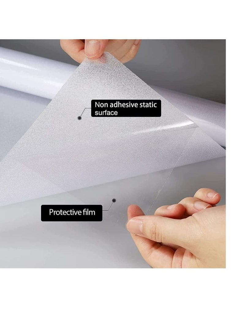 Captaintech Frosted Window Film Privacy, Frosted Non Adhesive Window Stickers, Anti UV Opaque Removable Static Cling Glass Coverings for Home Kitchen Bathroom Office, Matte - Image 3