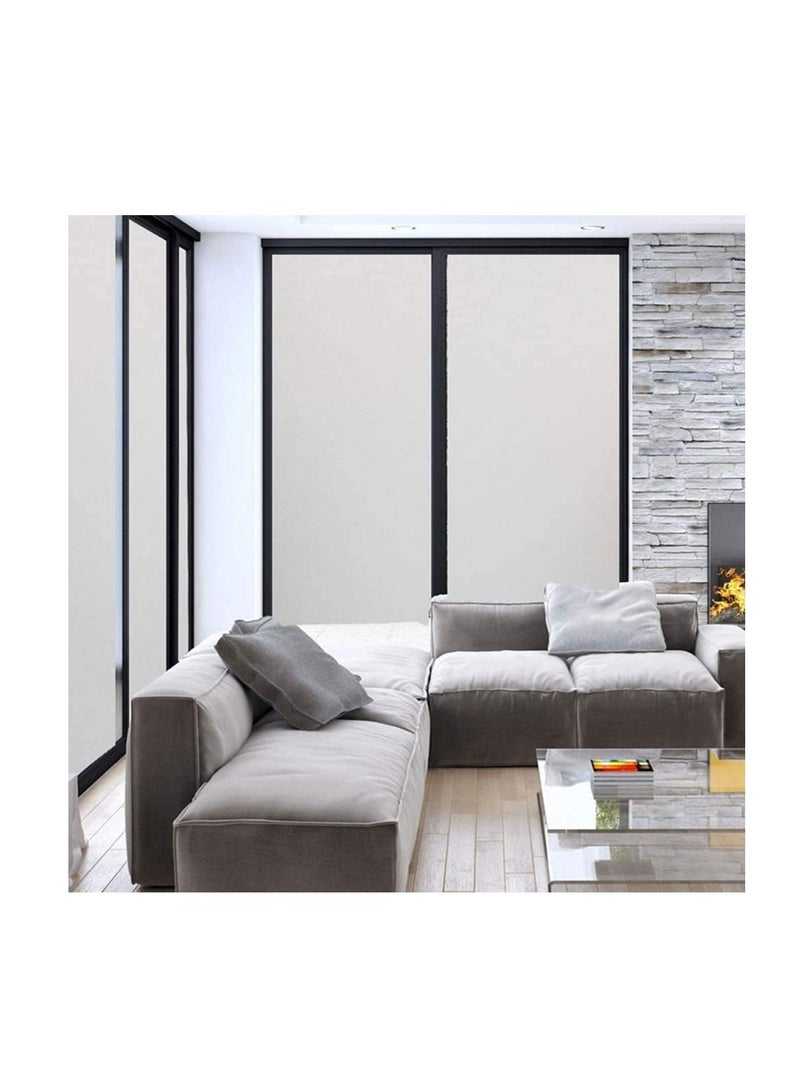 Captaintech Frosted Window Film Privacy, Frosted Non Adhesive Window Stickers, Anti UV Opaque Removable Static Cling Glass Coverings for Home Kitchen Bathroom Office, Matte - Image 4