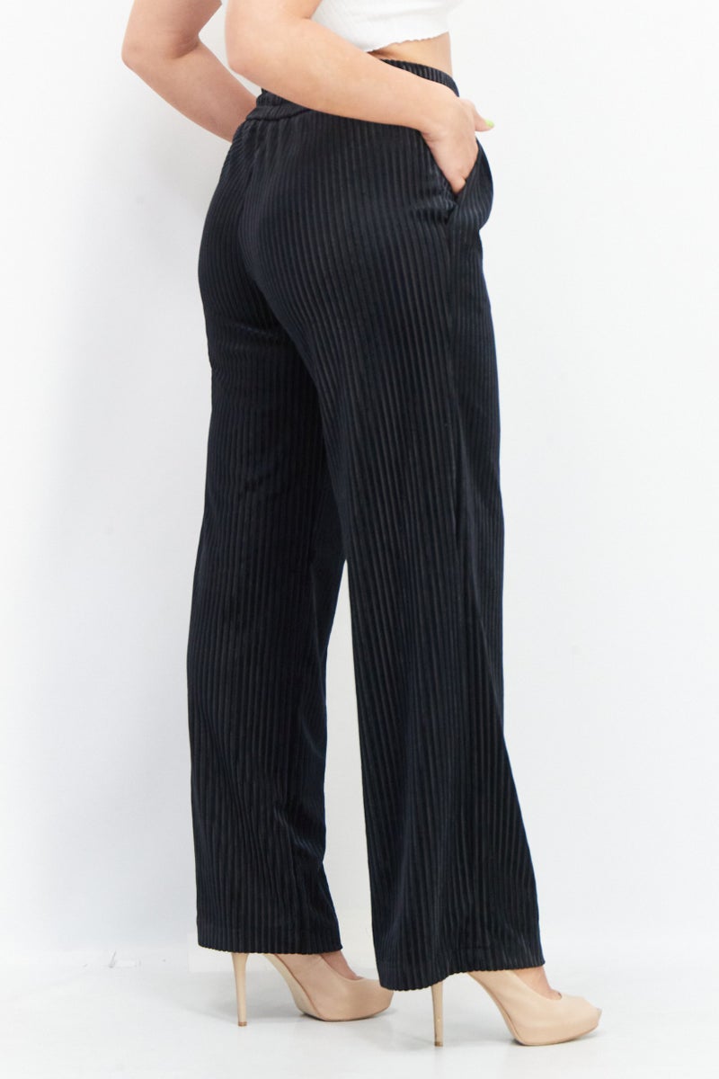 ESPRIT سروال كوردروي مزخرف للنساء، أزرق غامق - Image 3