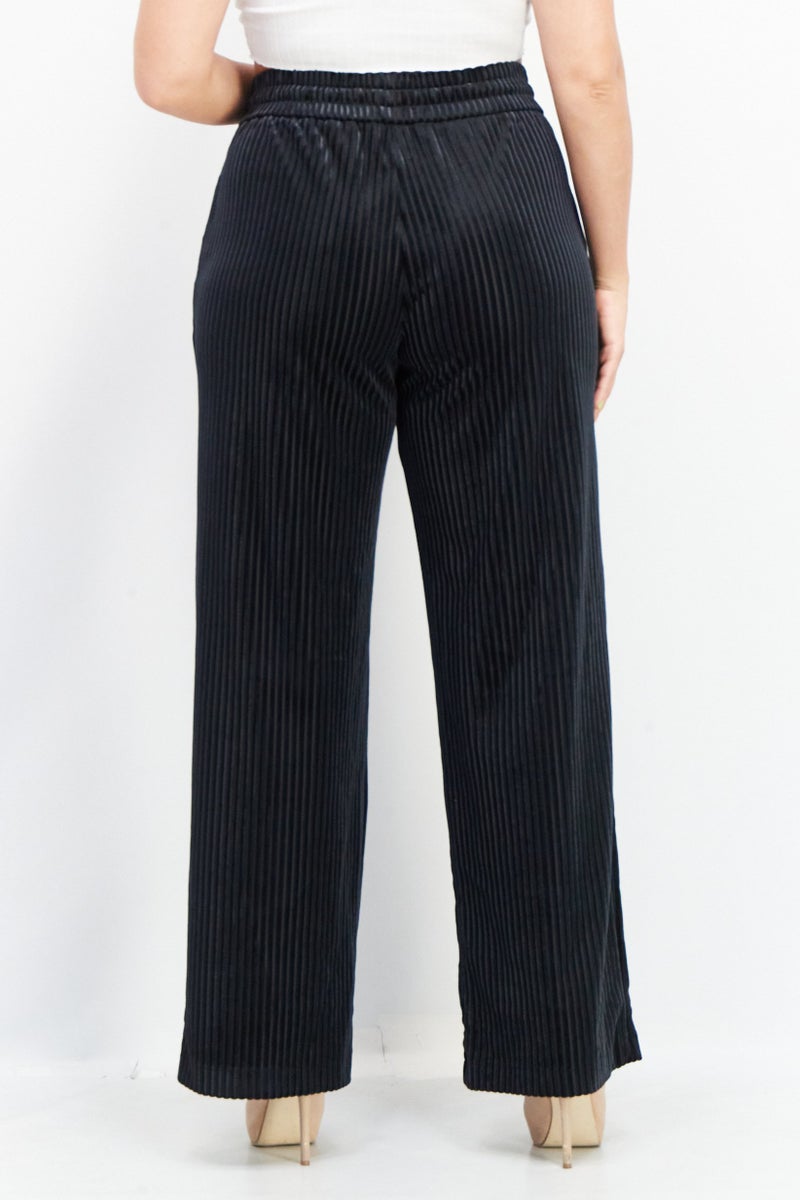 ESPRIT سروال كوردروي مزخرف للنساء، أزرق غامق - Image 2