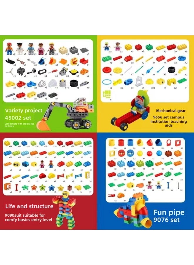 Compatible With Lego Building Blocks 9656 Children's Educational Toys Large Particles 45002 Project 9076 Suit Teaching Aids Wholesale-Color:45002 Enhanced Version 140 Particles (bagged)  - Image 2
