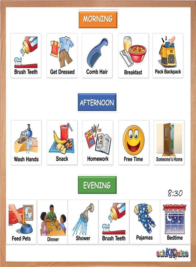 شكيديلز مجموعة SchKIDules المنزلية المكونة من 93 قطعة للجداول المرئية، وتقاويم الأطفال، ومخططات السلوك: 72 مغناطيسًا للأنشطة المنزلية بالإضافة إلى 21 مغناطيسًا للعناوين (الطبعة الثانية) - Image 5