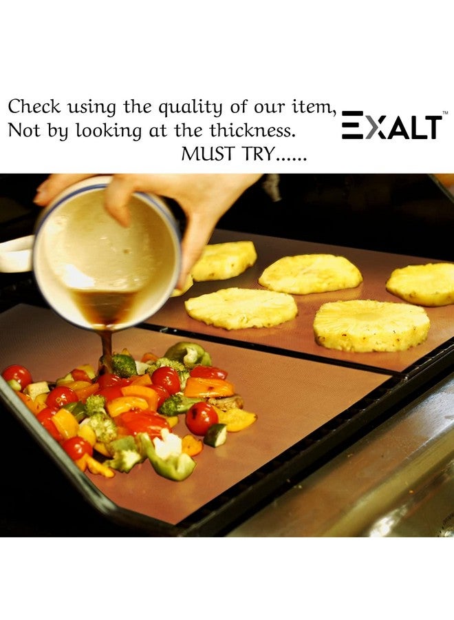 EXALT Silicone Baking Mat Roti Making Sheet Obbattu Sheet Holige Sheet Reusable Heat Resistant Baking Mat Chappathi Puran Poli Rolling Mat - Pack of 2 - Image 3