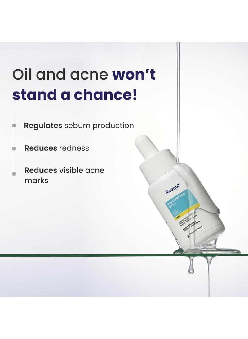 RE' EQUIL Skin Clarifying Serum | 5% Granactive | Treats Active Acne, Prevents Breakouts, Regulates Sebum Production | 25 Ml - Image 2